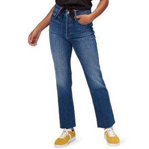 MOTHER The Tripper Ankle Jeans in a high-rise flare style.